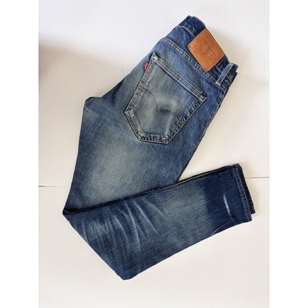 Levi's Size 30x30 Mens 512 Blue Denim 5 Pocket Logo Tag Jeans Authentic